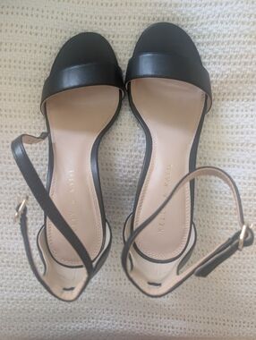 Kelly & Katie Black Ankle-Strap Sandals